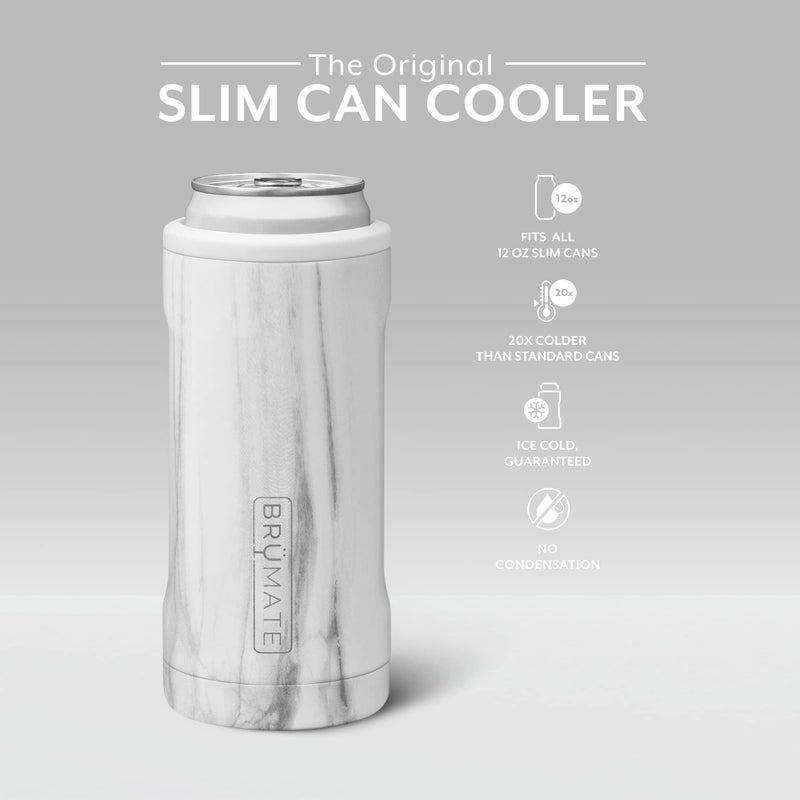 BrÃ¼Mate Brmate Hopsulator Slim يمكن أن يعزز البرودة لعلب نحيف 12 أوقية | نحيف يمكن أن يعزز من الفولاذ المقاوم للصدأ مشروب لصودا البيرة الصلبة ومشروبات الطاقة (كارارا) - Image 2