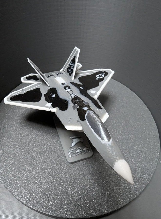 Beoals Aircraft Model, F-22 Raptor Fighter Jet Display Replica, Multicolor Camouflage,Figure Toy - Image 4