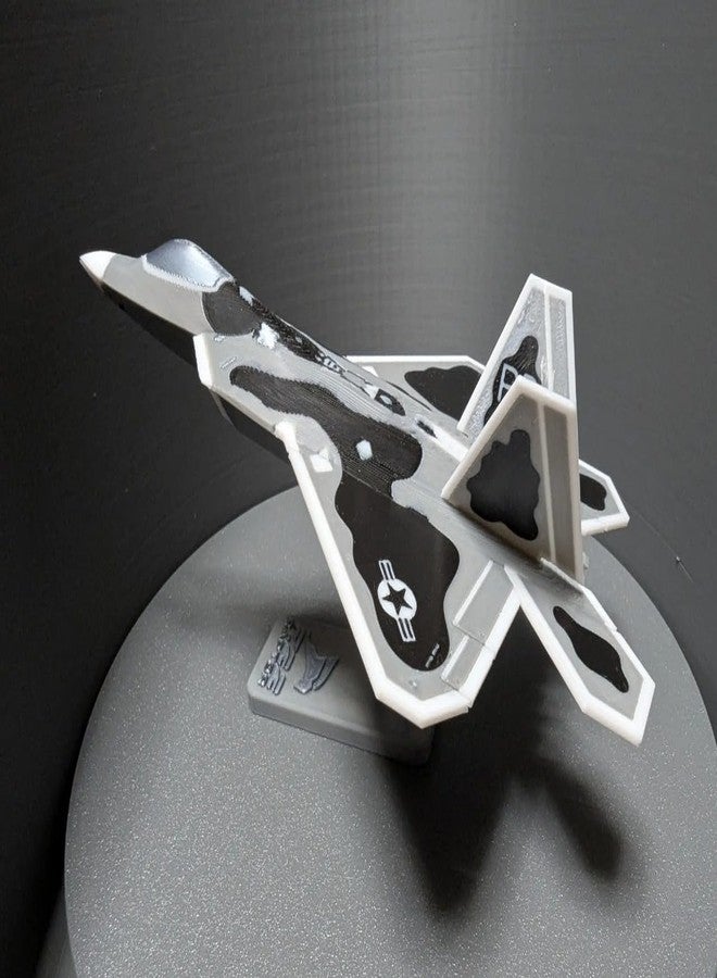 Beoals Aircraft Model, F-22 Raptor Fighter Jet Display Replica, Multicolor Camouflage,Figure Toy - Image 3