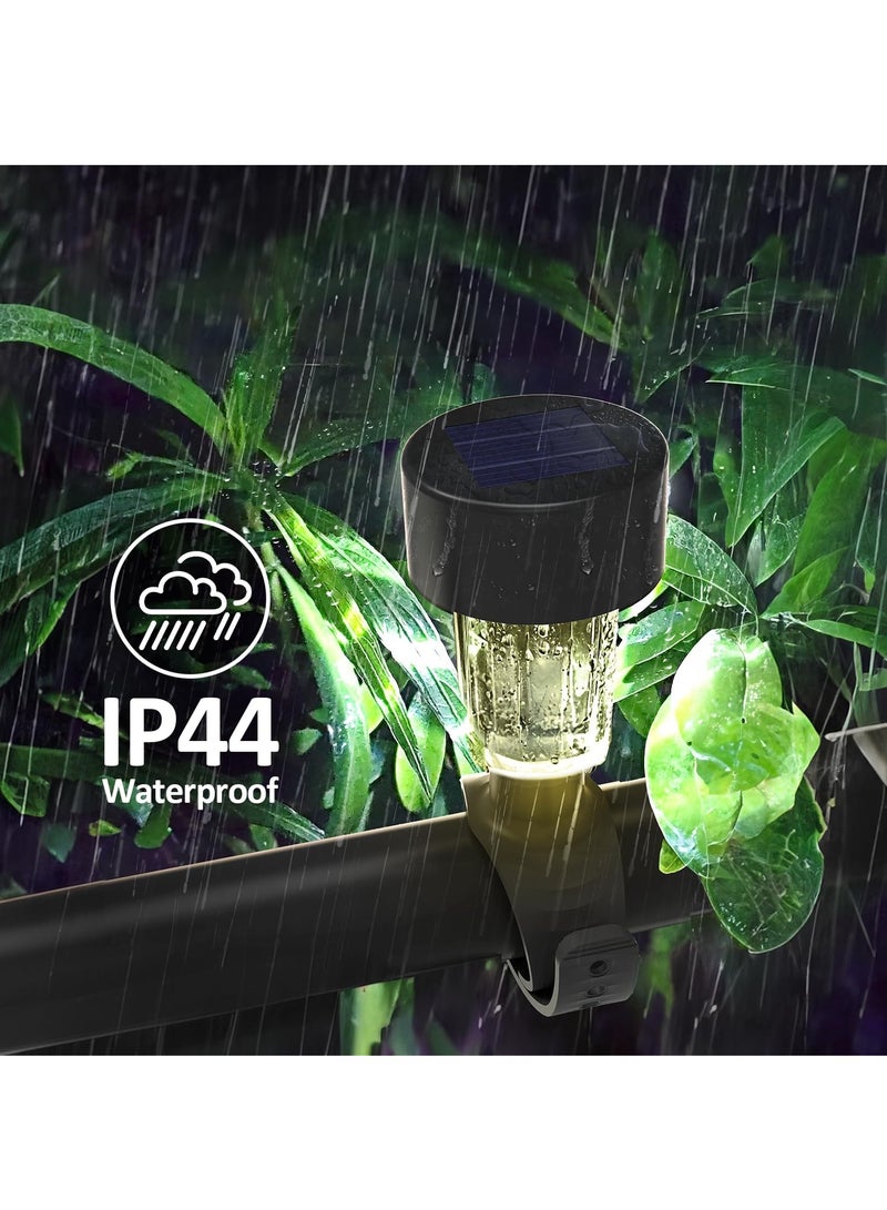 6 عبوات من إطار إضاءة حمام السباحة بالطاقة الشمسية على الأرض لإكسسوارات ديكور سياج حمام السباحة الخارجي والحدائق والمساحات الخارجية - Image 5