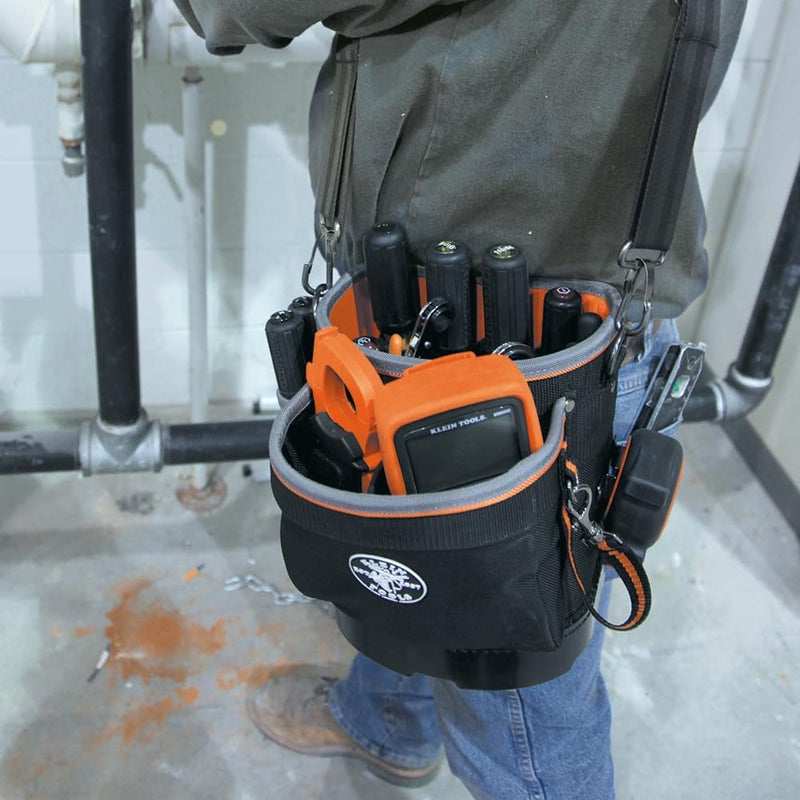 Klein Tools Klein Tools 55419SP-14 Tool Bag with Shoulder Strap Has 14 Pockets for Tool Storage, Can Fit Long Screwdrivers  - Image 5