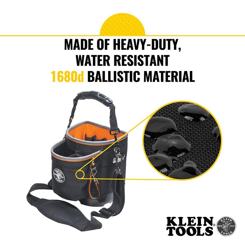 Klein Tools Klein Tools 55419SP-14 Tool Bag with Shoulder Strap Has 14 Pockets for Tool Storage, Can Fit Long Screwdrivers  - Image 3