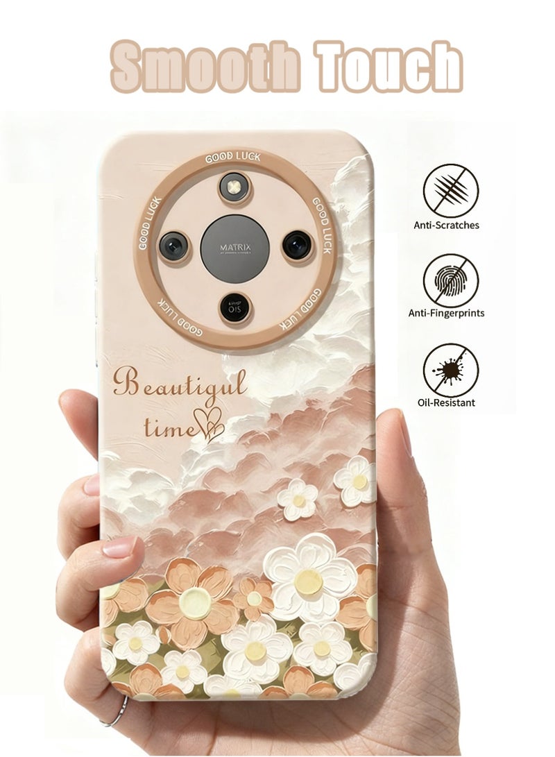 إكس ليفيل جراب هاتف Honor X9d، غطاء حماية مطبوع لطيف، نحيف مقاوم للصدمات، مقاوم للأصفر والخدش، مع حزام هاتف (وردي فاتح) - Image 2