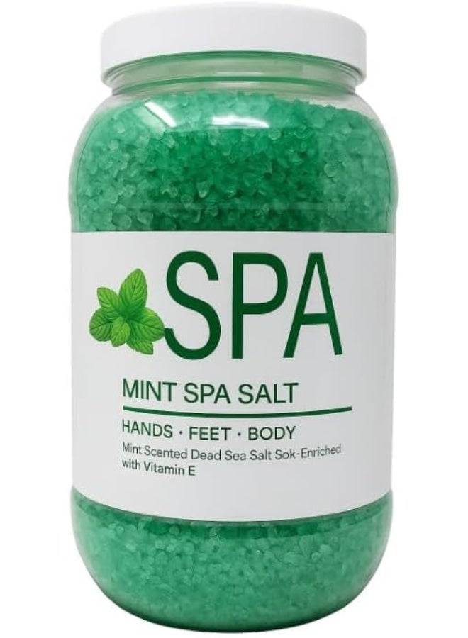 بي زد ملح سبا بالنعناع 5 كجم – نقع عطري مهدئ مع فيتامين E – تركيبة عشبية مقشرة - Image 1