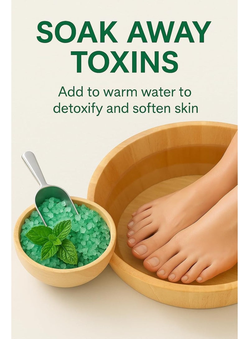 بي زد ملح سبا بالنعناع 5 كجم – نقع عطري مهدئ مع فيتامين E – تركيبة عشبية مقشرة - Image 3