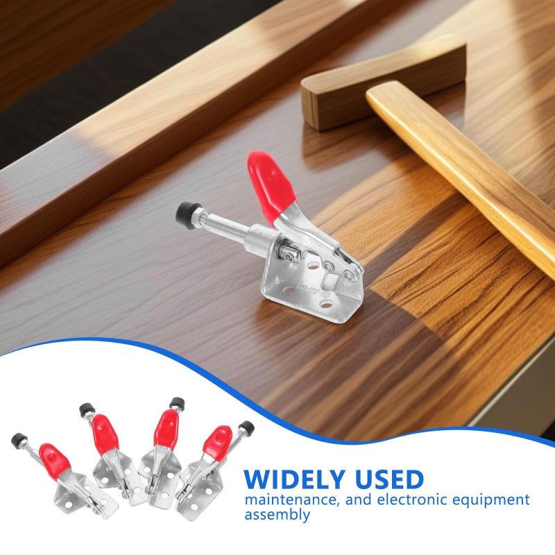 4 Pcs Horizontal Quick Release Woodworking Clamps Push Pull Toggle Welding Fixed Heavy Duty Workholding - Image 4