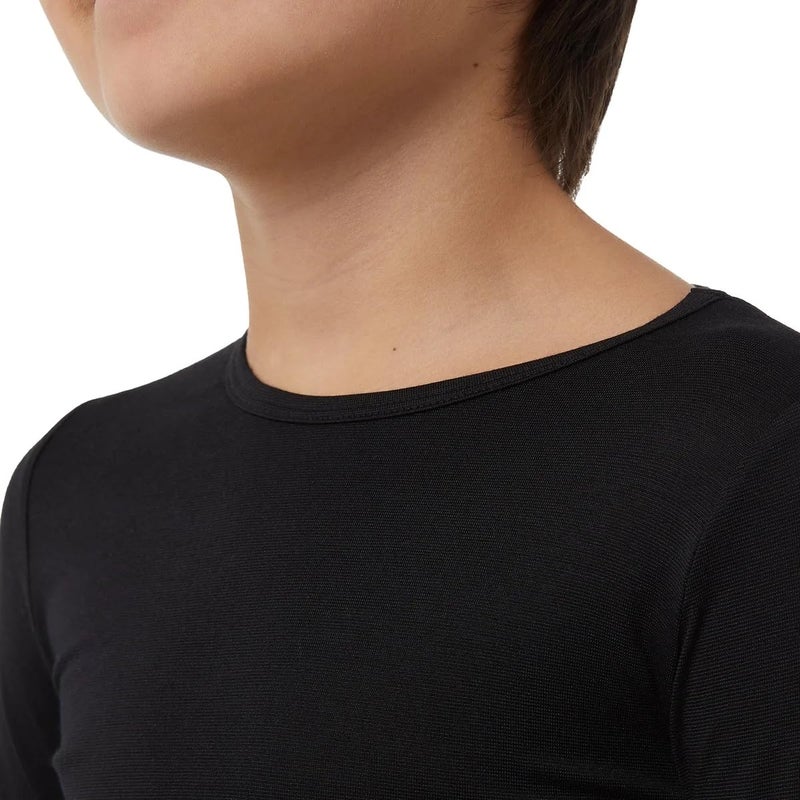 32 Degrees Kids Baselayer Top Pant Set, Black, Large - Image 1