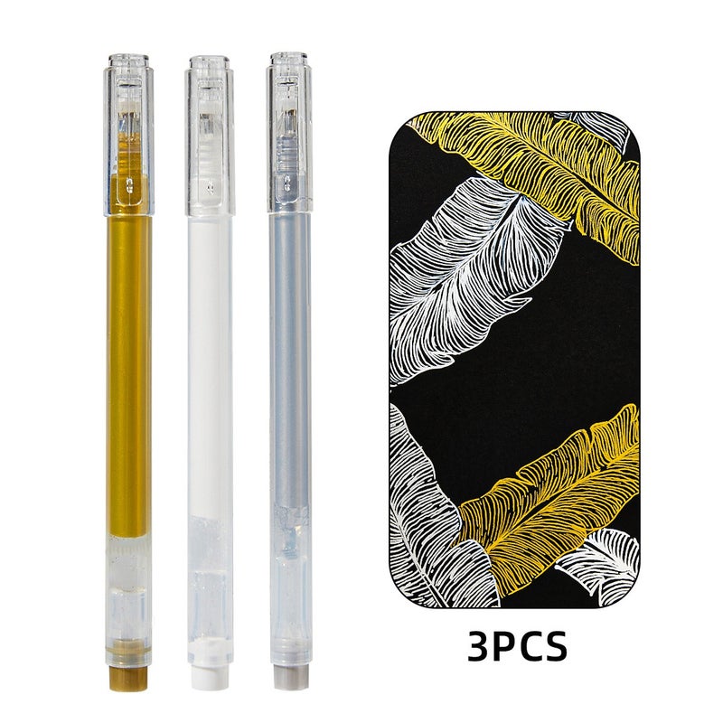 Art Highlight Pen 0.6mm Drawing Liner Hand-painted Brightening White Gel Pen Gold Silver Quick-drying Waterproof Signature Pen