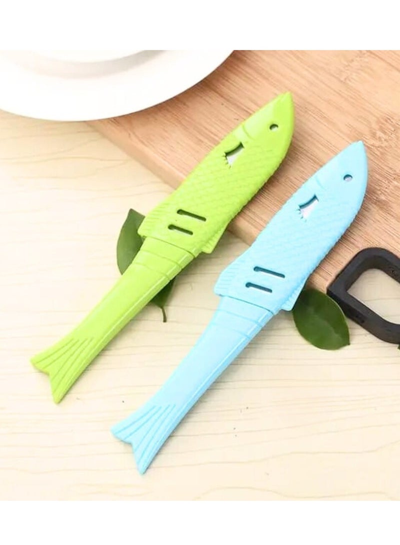 Liying 02Pcs Professional Chef Knife Fish Design Food Fruit Paring Knife Kitchen Tool Utensil For Vegetable Fruit Carving Knife (Multicolour)  - Image 4