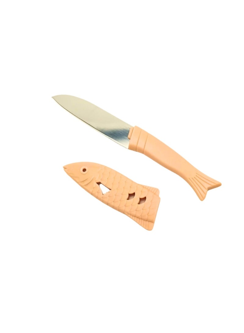 Liying 02Pcs Professional Chef Knife Fish Design Food Fruit Paring Knife Kitchen Tool Utensil For Vegetable Fruit Carving Knife (Multicolour)  - Image 2