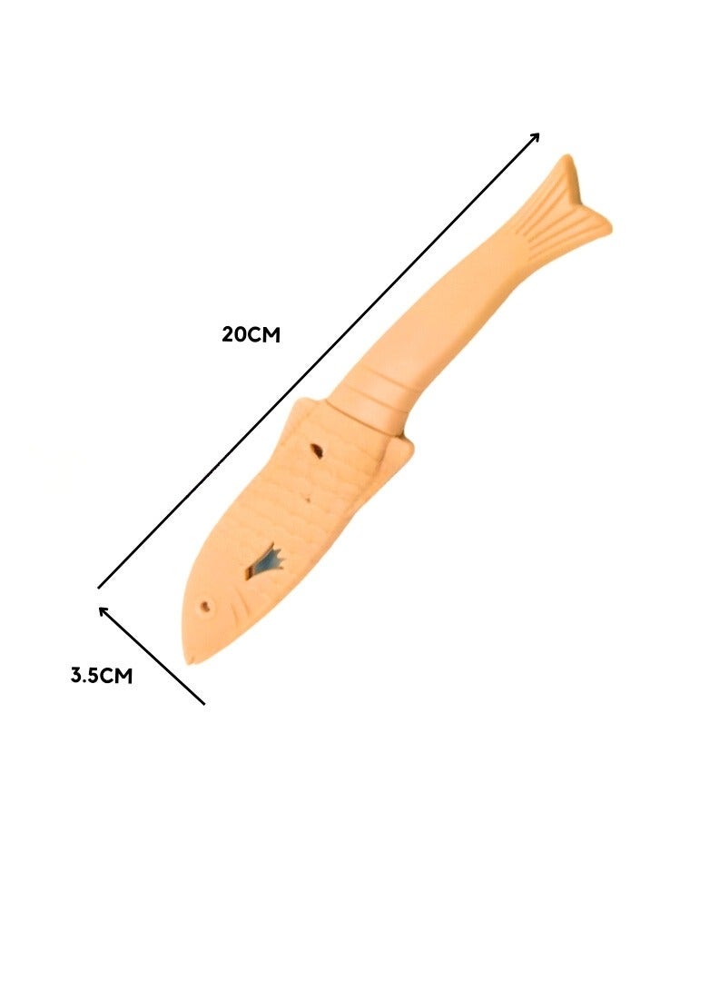 Liying 02Pcs Professional Chef Knife Fish Design Food Fruit Paring Knife Kitchen Tool Utensil For Vegetable Fruit Carving Knife (Multicolour)  - Image 3