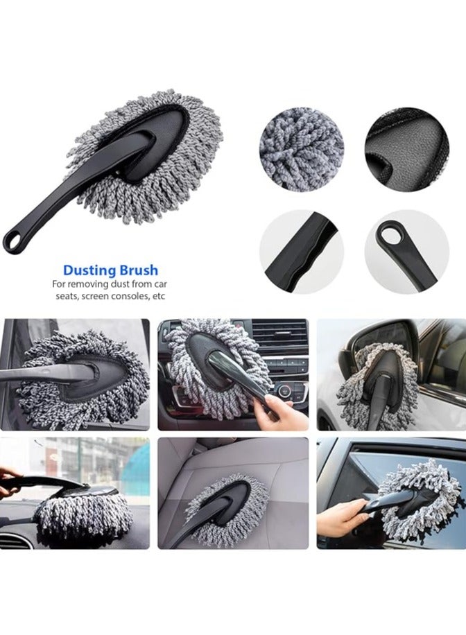 general Car Cleaning Kit, 10 Pieces Car Care, Cleaning Brush Car, Cleaning Gloves and Microfiber Cloth for Cleaning Car Interior and Exterior, Tires and Windows - Image 4