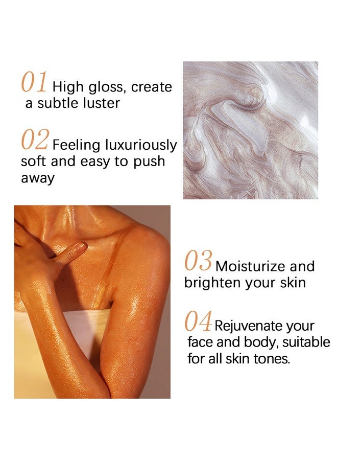 SHCOETY Gold Glow Highlight,Body Glitter Spray, Perfect Body Liquid Luminizer Illuminator for Hair and Body Glitter Spray # 01 - Image 5