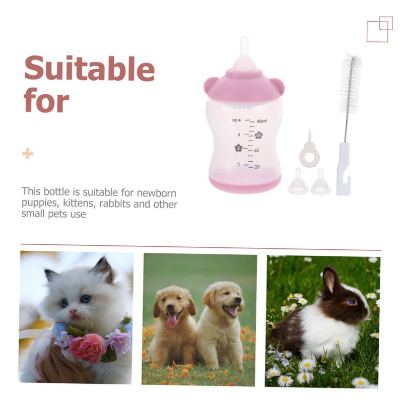 Reusable 80ml Kitten Feeding Bottle Kit For Newborn Puppies And Small Animals - Image 4