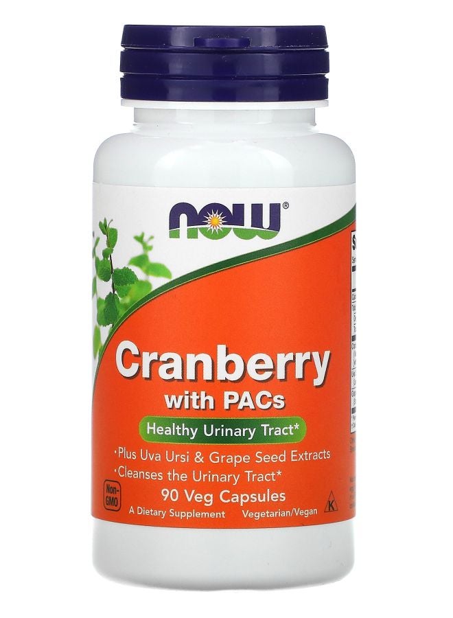 now Cranberry with PACs 90 Veg Capsules