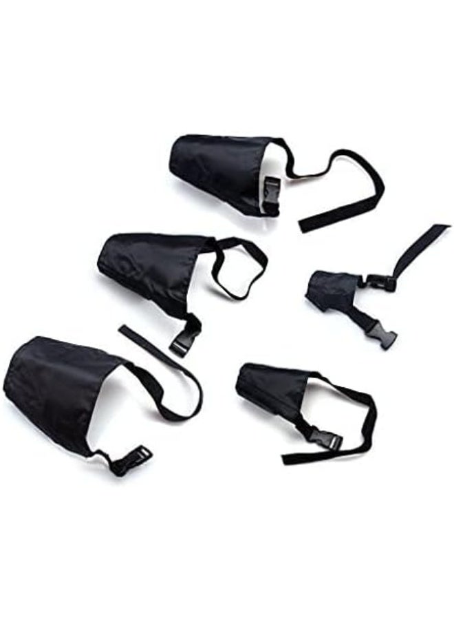 ewinever 5Pcs/Set Adjustable Breathable Safety Small Medium Large Extra Dog Muzzles for Anti-Biting Anti-Barking Anti-Chewing Safety Protection(Black) - Image 1