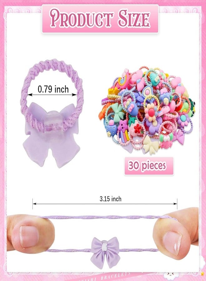 LEMOZA 20 Pcs Hair Accessories for Kids Girls - Colorful Rubber Bands, Cute Ponytail Holders, Baby Girl Headwear, Elastic Loops, Soft Ties, Adorable Toddler Essentials - Image 2