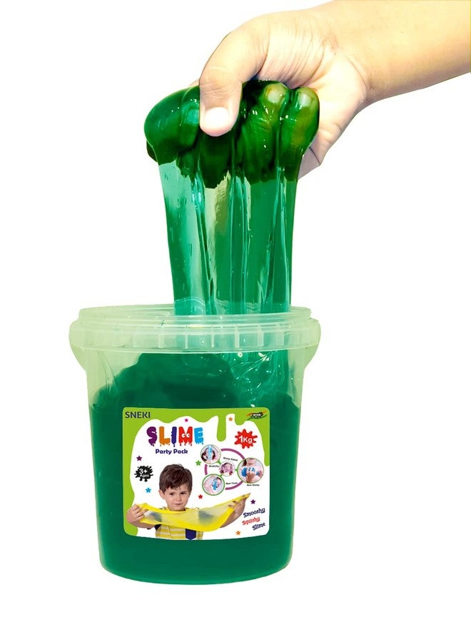 SNEKI (1 Kg Green Slime) Fruit Scented Big Slimy Slime Gel Jelly Putty Toy Slime Bucket kit Set Toys for Girls Boys Kids Slime Toy Gift - Image 2