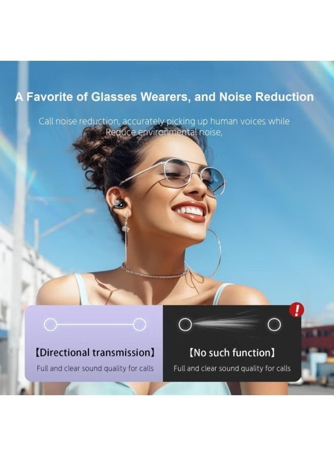 NexusTek Wireless Bluetooth 5.4 Open‑Ear Earbuds | High-Quality Audio 40H Playtime | Sweat & Water Resistant | Gaming / Business / Sports / Music | iOS & Android Compatible - Image 3