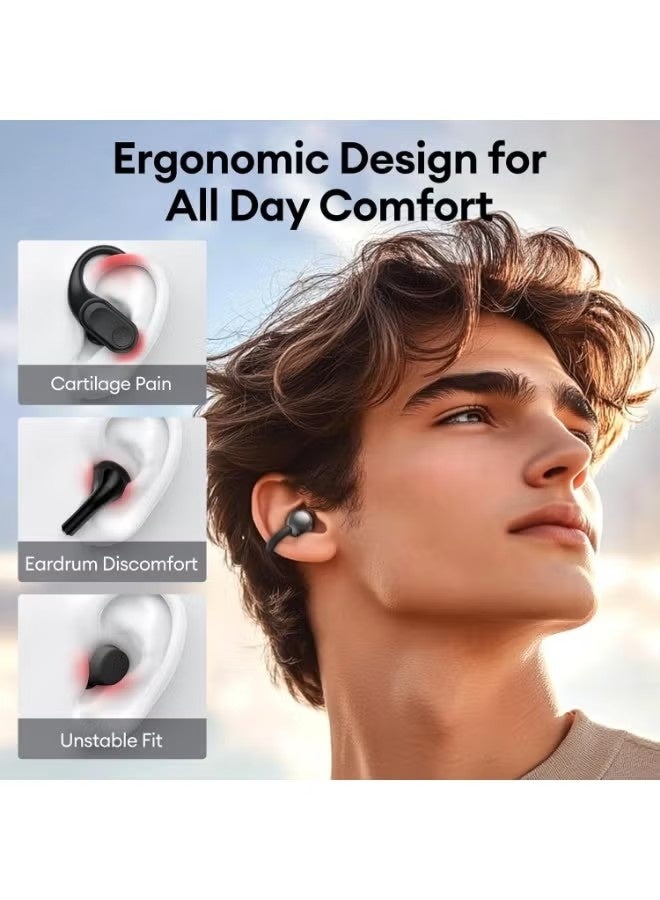 NexusTek Wireless Bluetooth 5.4 Open‑Ear Earbuds | High-Quality Audio 40H Playtime | Sweat & Water Resistant | Gaming / Business / Sports / Music | iOS & Android Compatible - Image 5