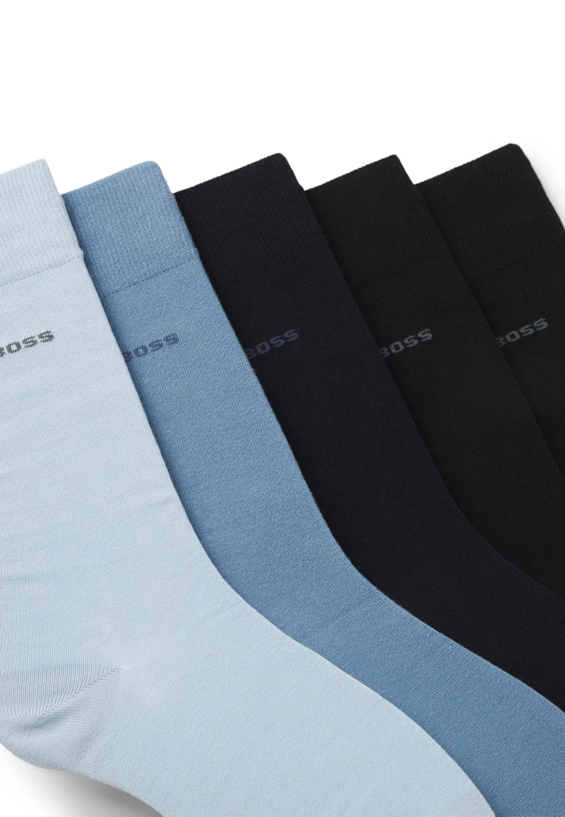 بوس Five-pack of regular-length socks in a cotton blend