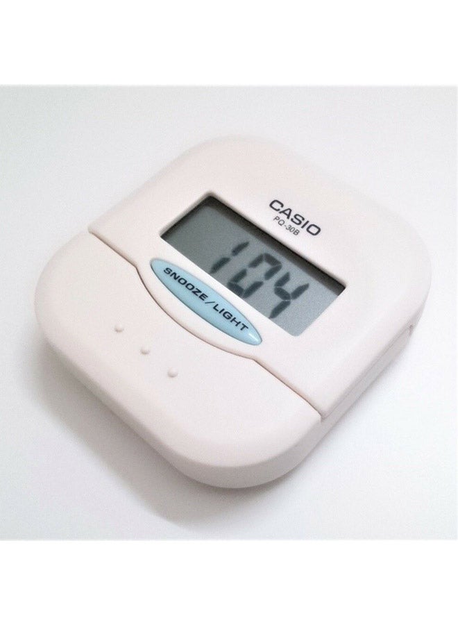 كاسيو منبه رقمي للرحلات طراز PQ-30B-7DF أبيض - Image 5
