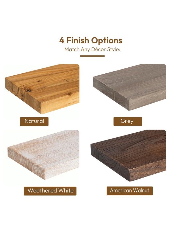 Vivelove Floating Shelves for Wall, Bathroom Shelves Wall Mounted for Kitchen, Bedroom, Bathroom Storage Over Toilet, Wall Shelves with Invisible Bracket,Hanging Book Shelf for Wall Home Decor Living Room - Image 5