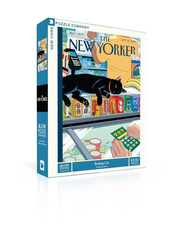 New York Puzzle Company - New Yorker Bodega Cat - 1000 Piece Jigsaw Puzzle For Family Game Nights By R. Kikuo Johnson  - Image 2