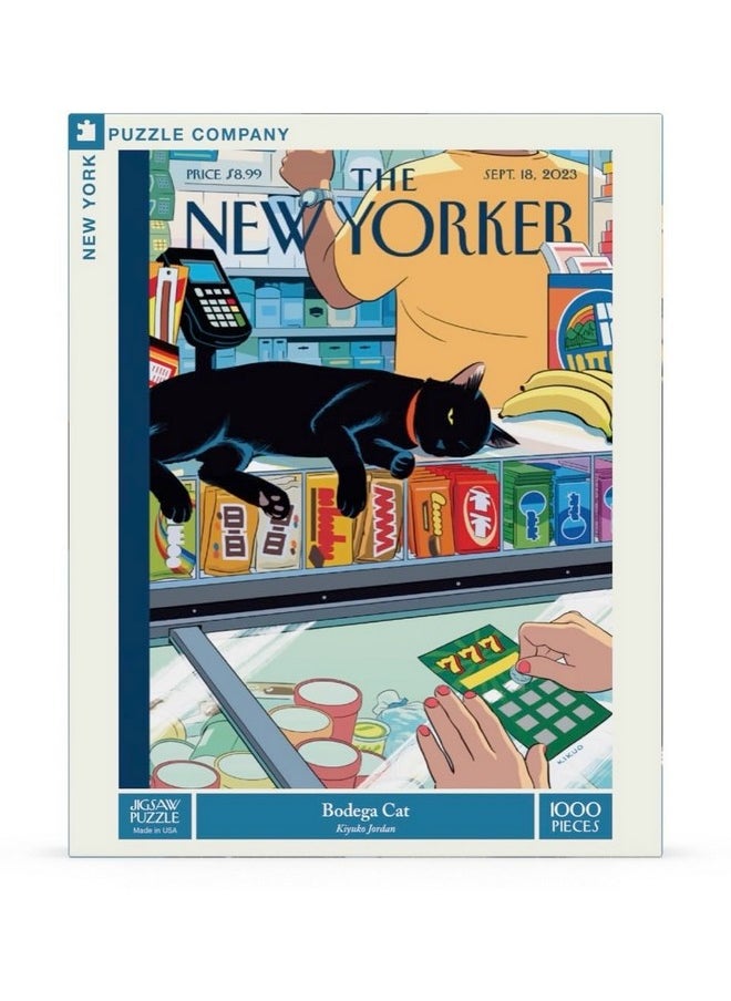 New York Puzzle Company - New Yorker Bodega Cat - 1000 Piece Jigsaw Puzzle For Family Game Nights By R. Kikuo Johnson  - Image 3