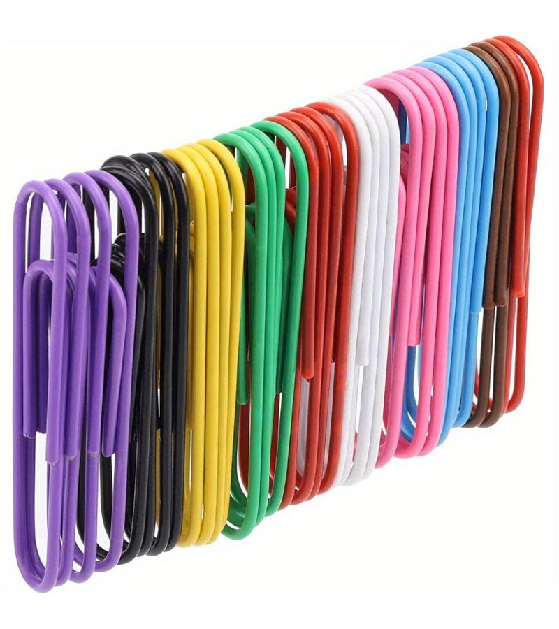 45 Pcs Multicolor Heavy Duty Metal Paper Clips Rustproof Reusable Assorted Color Clips For Office School Home Organization Durable Binding For Thick Documents Binder Pages And Poster Parts - Image 1