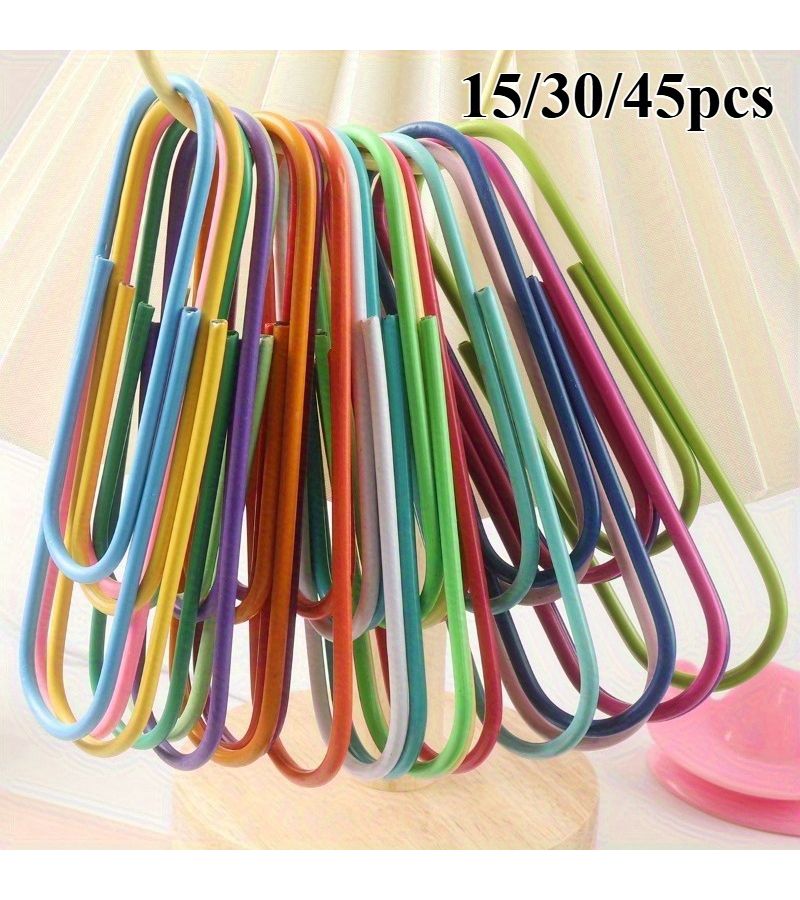 45 Pcs Multicolor Heavy Duty Metal Paper Clips Rustproof Reusable Assorted Color Clips For Office School Home Organization Durable Binding For Thick Documents Binder Pages And Poster Parts - Image 4