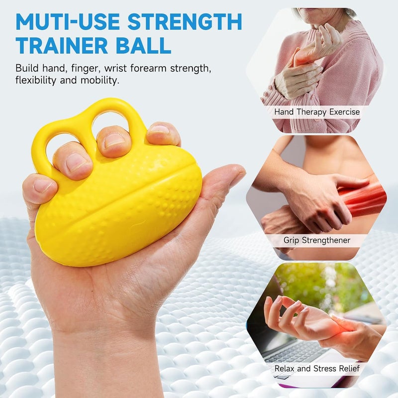 Fanwer Finger Ball Exerciser Grip Ball for Hand Strengthening and Stress Relief - Image 2