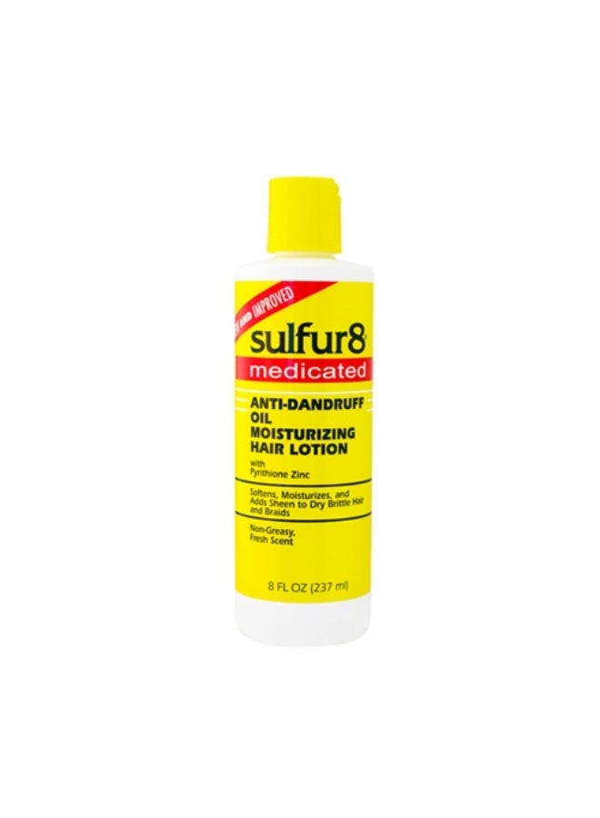 Sulfur 8 Medicated Anti-Dandruff Oil Moisturizing Hair Lotion 8 oz