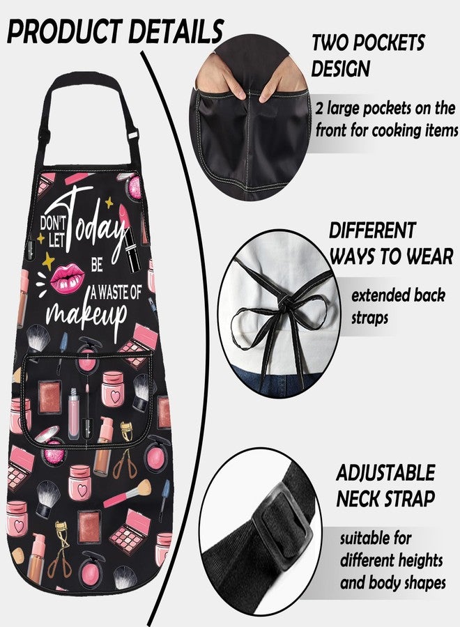 Gzrlyf Makeup Artist Apron With Pockets For Makeup Lover Cosmetology Cosmetologist Esthetician Apron (makeup apron) - Image 3