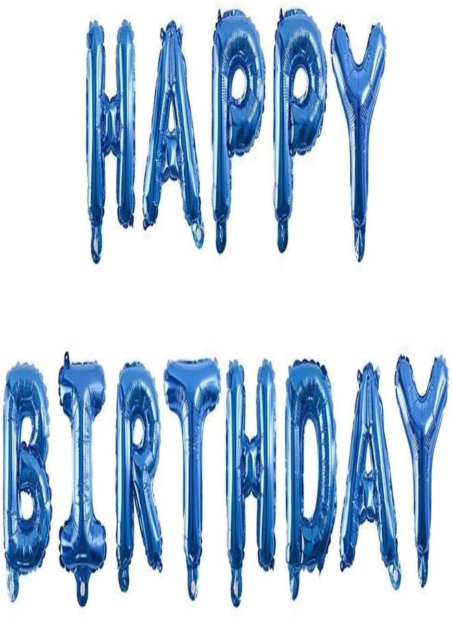 Goldedge Happy Birthday 13 Letter Balloons Blue Large 