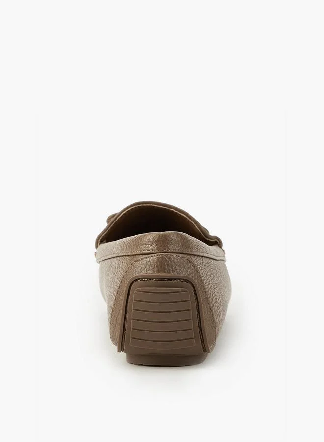 فلورا بيلا من شو إكسبرس Textured Slip-On Moccasins with Bow