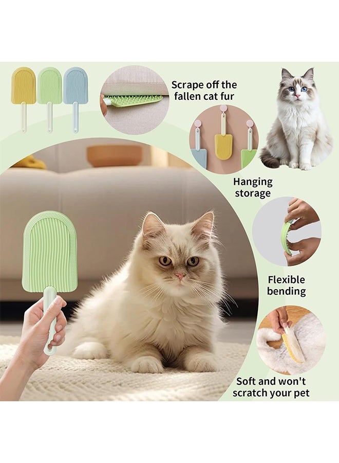 3PCS Cat Tongue Brush,Soft Cat Brush,Washable Silicone Pet Grooming Comb,Self Cleaning Cat Slicker Brushes for Shedding,Cat Comb for Removing Long Or Short Haired Cats Removing Loose Hair or Massage - Image 4