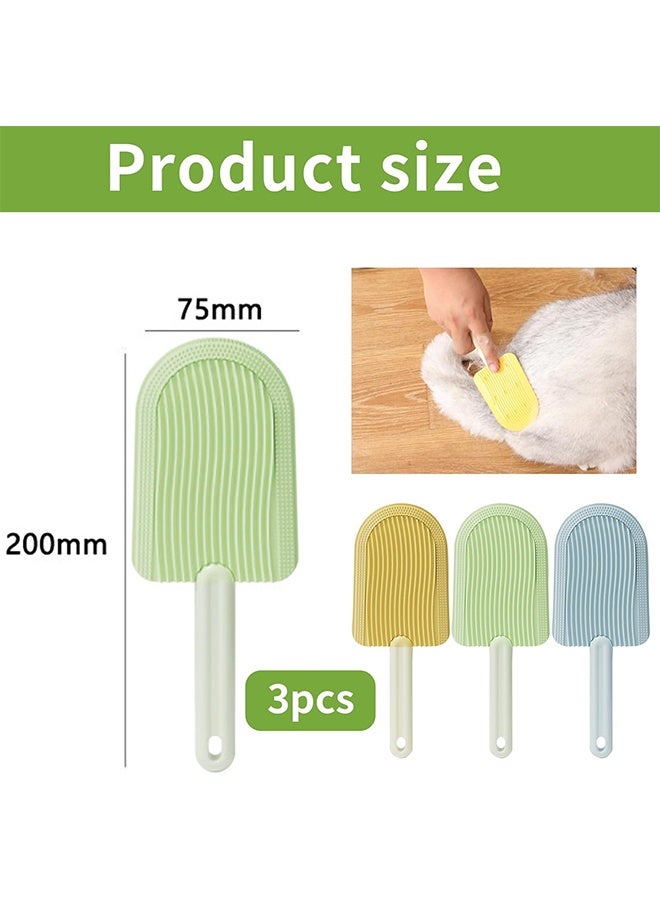 3PCS Cat Tongue Brush,Soft Cat Brush,Washable Silicone Pet Grooming Comb,Self Cleaning Cat Slicker Brushes for Shedding,Cat Comb for Removing Long Or Short Haired Cats Removing Loose Hair or Massage - Image 2