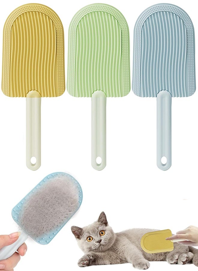 3PCS Cat Tongue Brush,Soft Cat Brush,Washable Silicone Pet Grooming Comb,Self Cleaning Cat Slicker Brushes for Shedding,Cat Comb for Removing Long Or Short Haired Cats Removing Loose Hair or Massage - Image 1