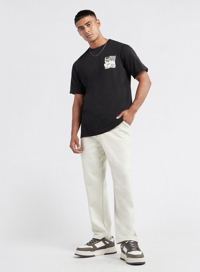 سبلاش فيڤ تيشيرت بياقة ضيقة وأكمام قصيرة وطبعات جرافيك - Image 2