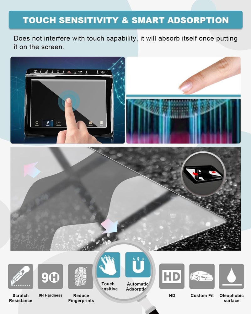 CDEFG 2021 2022 2023 2024 Grand Cherokee L Screen Protector Grand Cherokee L Limited/Overland/Summit/Summit Reserve Accessories 10.1" Tempered Glass - Image 4