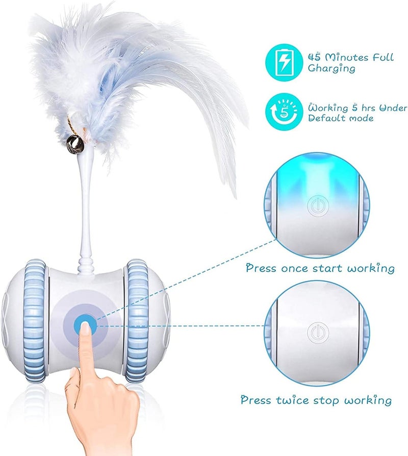 Automatic Cat Feather Toy - Smart Robotic Interactive Indoor Electronic Pet Toy - Image 2