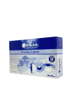 ATLAS Atlas Two-line print White Pricing Labels Box of 36 (36,000 Labels) for 2 Line Price and Date Machine  - Image 2