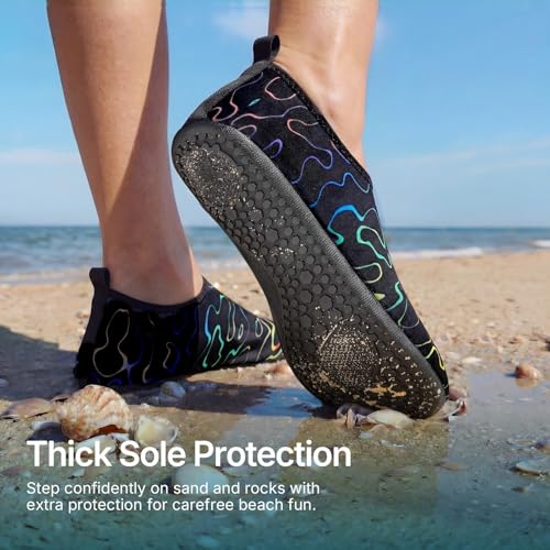 ATHMILE Water Shoes for Women Men QuickDry Aqua Socks Swim Beach Barefoot Yoga Exercise Wear Sport Accessories Pool Camping Must Haves Adult Youth Size 1314Women1213Men - Image 3