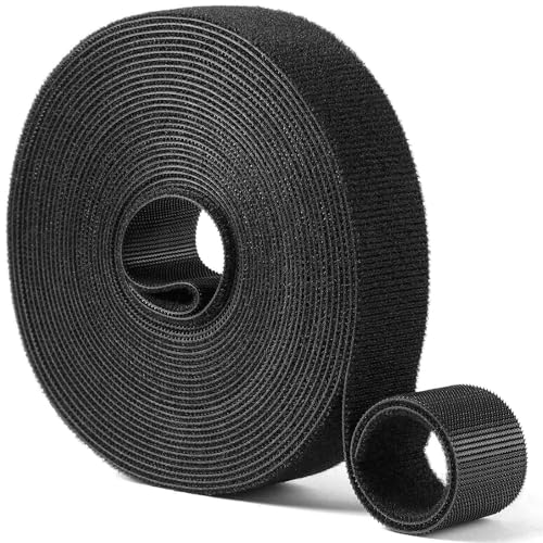 QTBLY 1in x 24ft | Hook and Loop Straps Heavy Duty | Double Sided Self-Gripping Strips | Reusable Multi-Purpose Wrap Roll for Home, Office, Data Center, and More - Image 1
