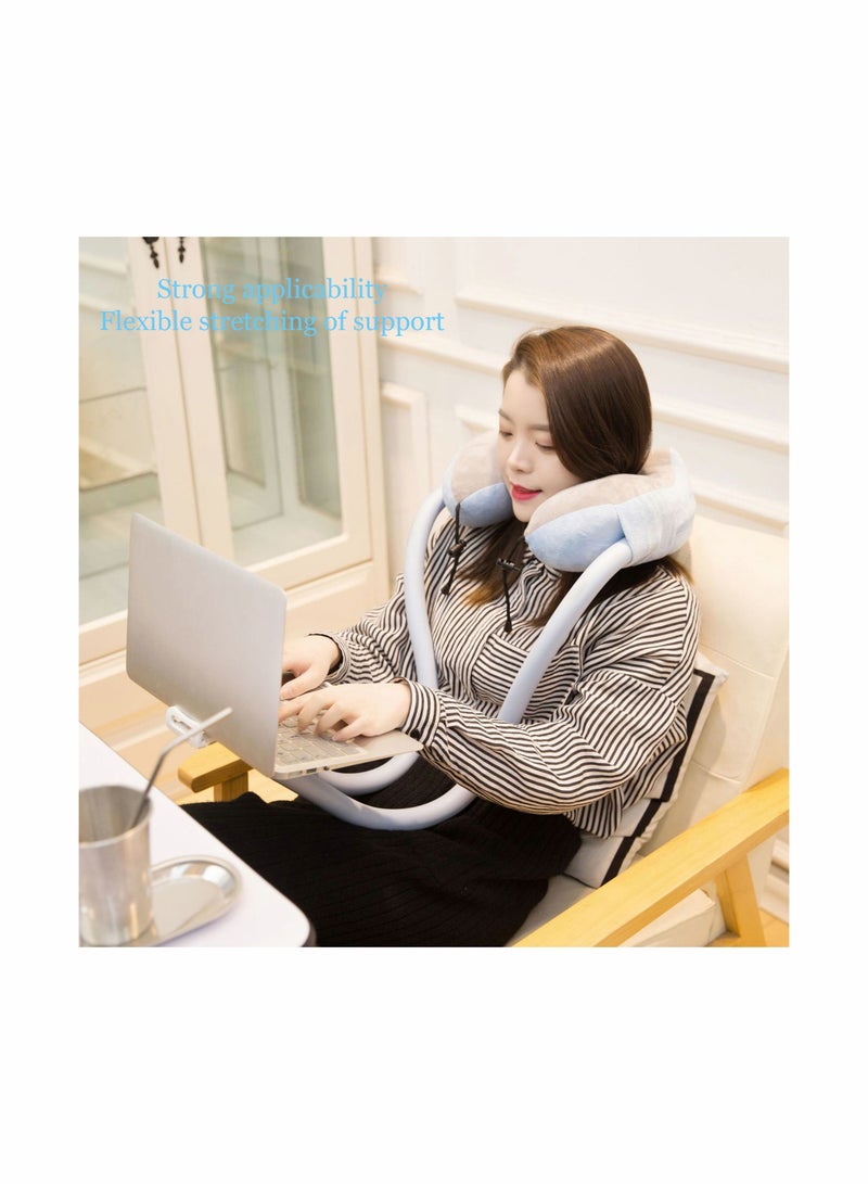 Y&D Neck Phone Holder Lazy Gooseneck Pillow Bracket 360 Degree Rotation Universal Mobile Tablet Stand for 4 Inch to 11 Devices Fits iPhone Galaxy S21 iPad - Image 2