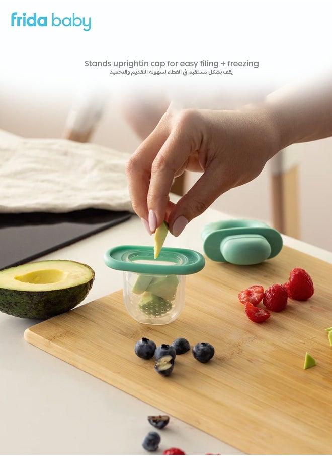 fridababy Push Pop Baby Food Feeder – Set of 3 – For Fresh & Frozen Fruits, Veggies & Purées – Safe Silicone Pacifier Feeder for Teething Relief – BPA-Free – 4+ Months  - Image 5