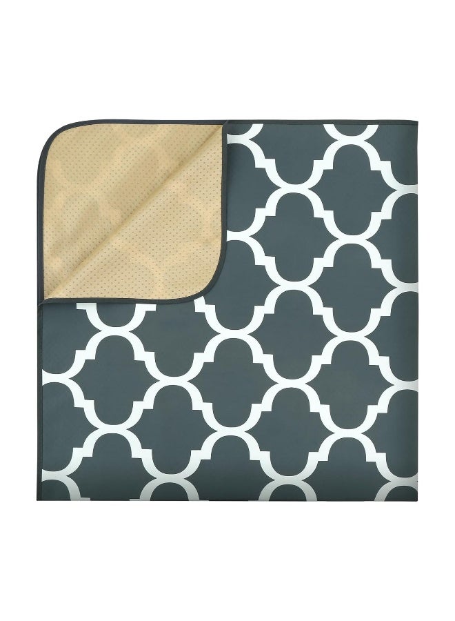 CLCROBD Splat Mat for Under High Chair/Arts/Crafts by CLCROBD, 51" Baby Anti-Slip Food Splash and Spill Mat for Eating Mess, Waterproof Floor Protector and Table Cloth (Lattice) - Image 2