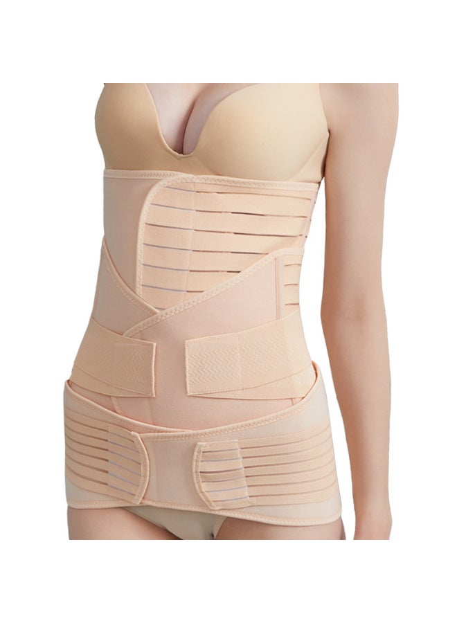 Three-piece Abdominal Belt Set, Elastic Postpartum Abdominal Belt, Abdominal Belt, Waist Tightening, Normal Delivery, Caesarean Section, Breathable Strap