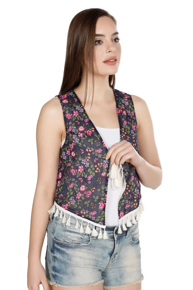 اليش شيل بيزي Authentic Voile Vest Dark Purple 6169